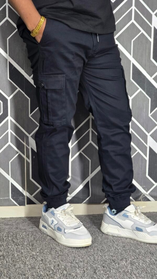 20250828_002829 Exclusive Casual Twill Cargo Joggers (Black Color) (AC-701)