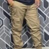 Exclusive Casual Twill Cargo Joggers ( Deep Khaki Color) (AC-702)