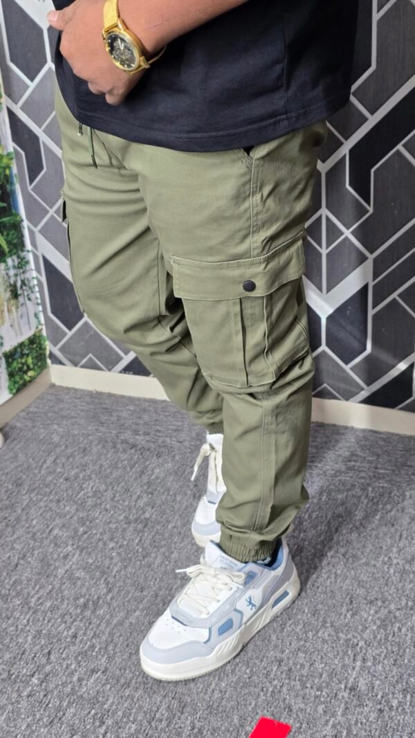 20250828_004228 Exclusive Casual Twill Cargo Joggers (Olive Color) (AC-704)