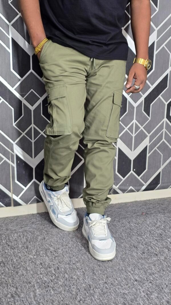20250828_004301 Exclusive Casual Twill Cargo Joggers (Olive Color) (AC-704)