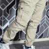 Exclusive Casual Twill Cargo Joggers (Cream Color) (AC-705)