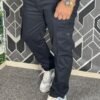 Premium Casual Twill Cargo Pant Black (AC-505)