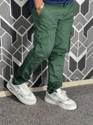Premium Casual Twill Cargo Pant Green (AC-506)