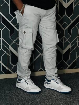 Exclusive Casual Twill Cargo Pant (Silver Color) (AC-601)