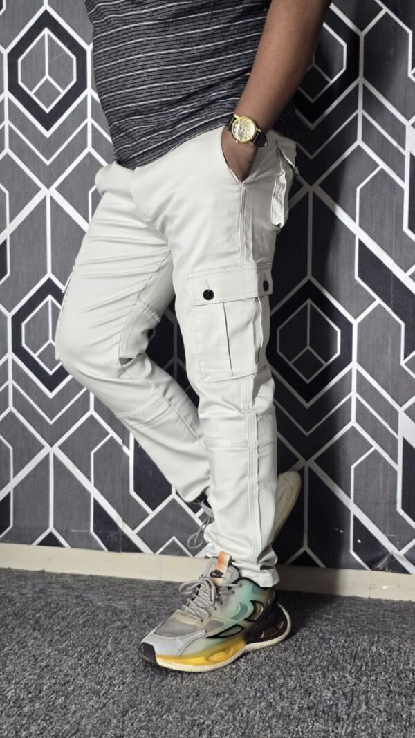 1000792262 Exclusive Casual Twill Cargo Pant (White Color) (GAP)